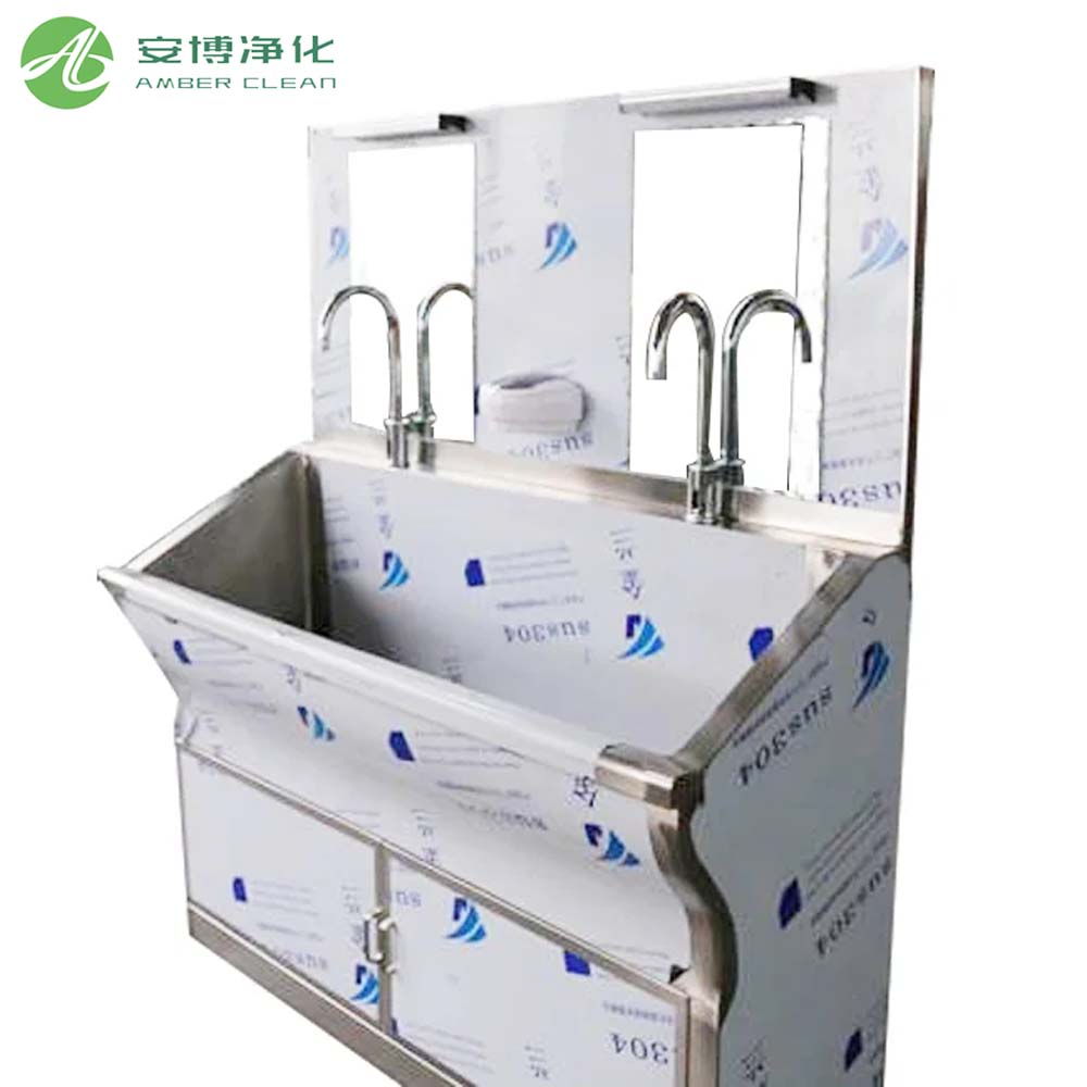 Датчик ног двойной слот из нержавеющей стали медицинские раковины для чистой комнаты